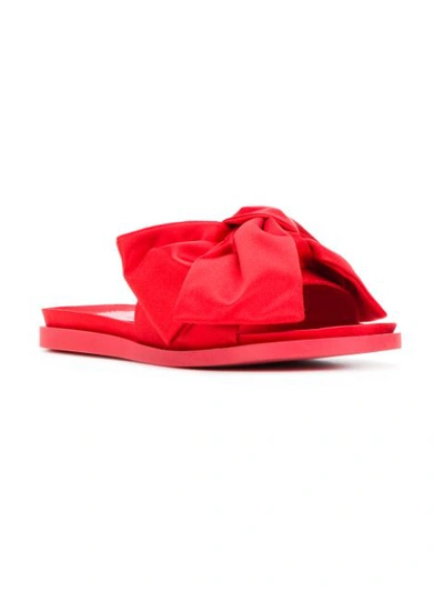 Shop Simone Rocha Bow Slide Sandals - Red