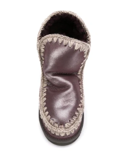 Shop Mou Eskimo Ankle Boots In Purple