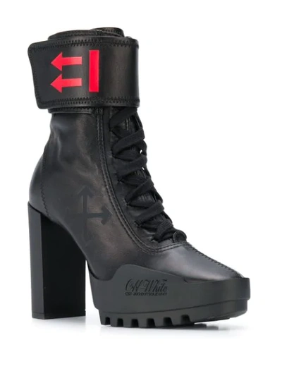 Shop Off-white Moto Wrap Booties In Black