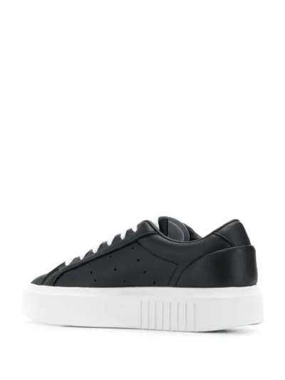 Shop Adidas Originals Sleek Super Sneakers In Black
