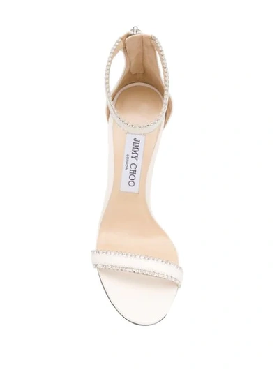 Shop Jimmy Choo Dochas 100 Sandals In White