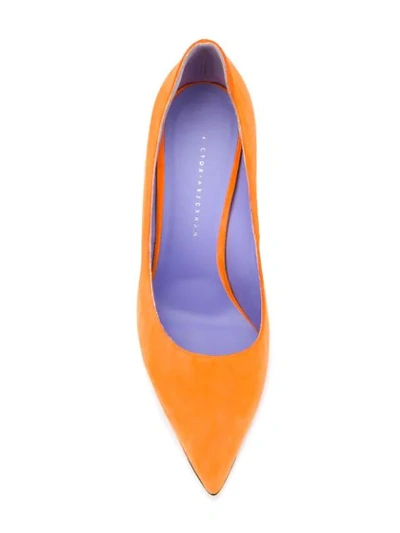 Shop Victoria Beckham Pointed Pumps In Orange