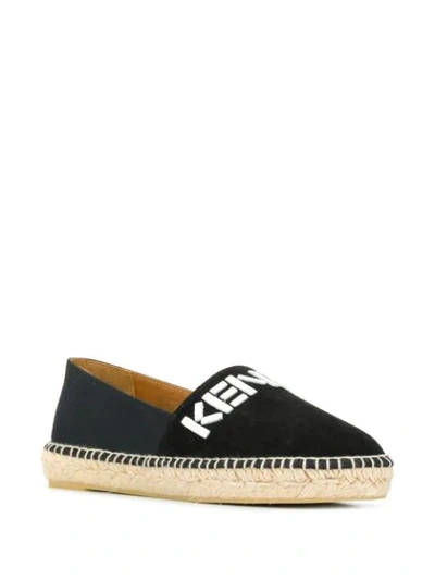 Shop Kenzo Embroidered Logo Espadrilles In 99