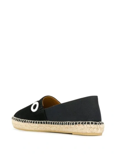 Shop Kenzo Embroidered Logo Espadrilles In 99