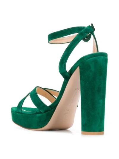 Shop Gianvito Rossi Poppy Platform Sandals In Green