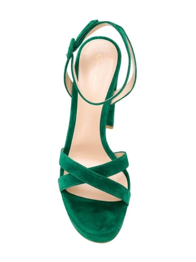 Shop Gianvito Rossi Poppy Platform Sandals In Green