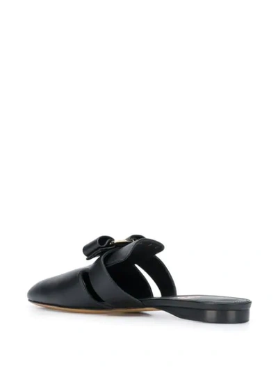 Shop Ferragamo Bow Detail Mules In 004 Black