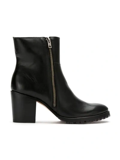 Shop Sarah Chofakian Leather Boots In Black