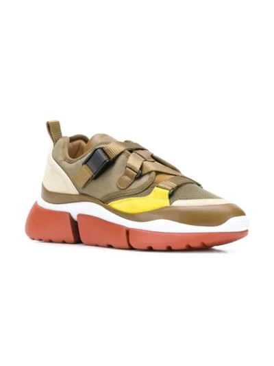 Shop Chloé Chunky Sole Sneakers In Green