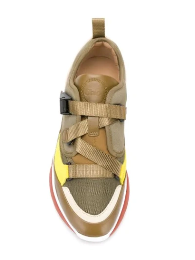 Shop Chloé Chunky Sole Sneakers In Green