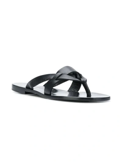 Shop Zeus + Dione Sparta Flat Sandals In Black