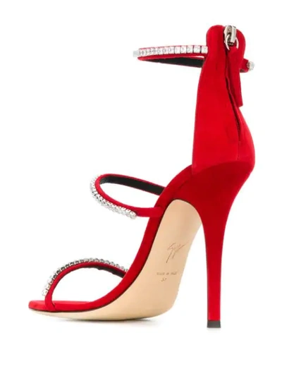 Shop Giuseppe Zanotti Strappy Sandals In Red