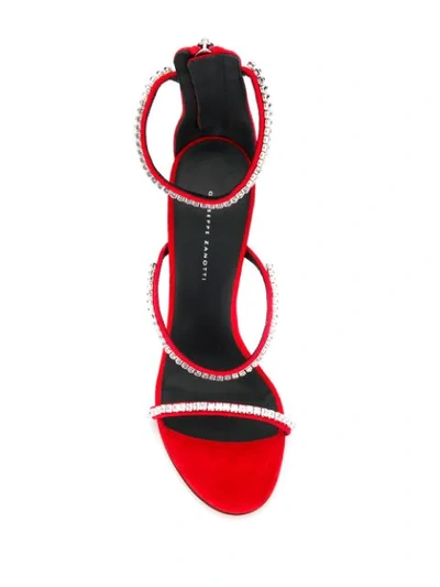 Shop Giuseppe Zanotti Strappy Sandals In Red