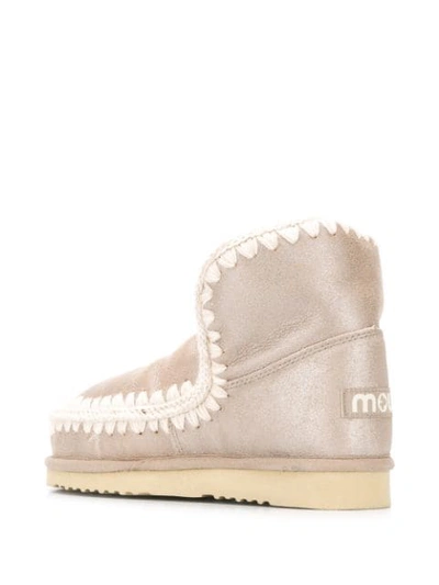 Shop Mou Eskimo 18 Boots In Bianco Perla