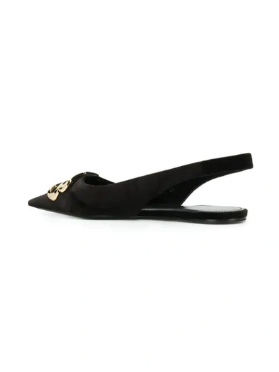 Shop Balenciaga Bb Slingback Ballerinas In Black