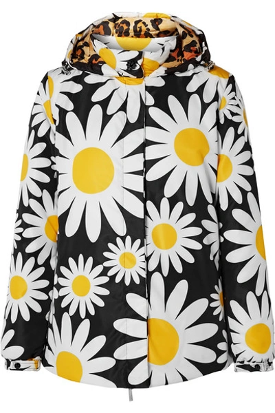 Shop Moncler Genius 0 Richard Quinn Connie Hooded Floral-print Shell Down Jacket In Black