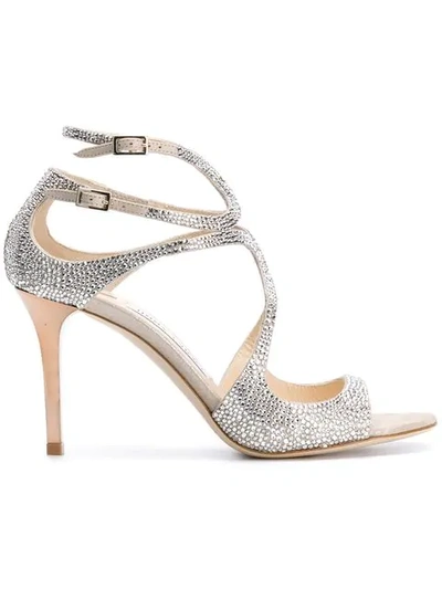 Shop Jimmy Choo Ivette Sandals In Metallic