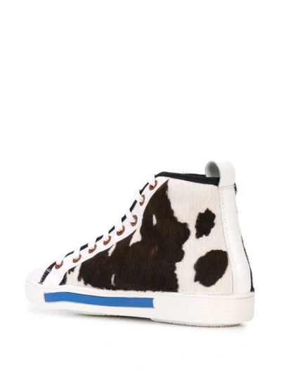 Shop Carven Textured Hi-top Sneakers In Brown