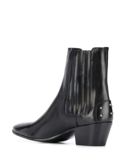 Shop Saint Laurent West Chelsea Boots In Black