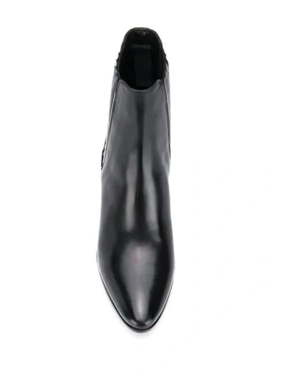 Saint Laurent Black West Chelsea Boots In Black