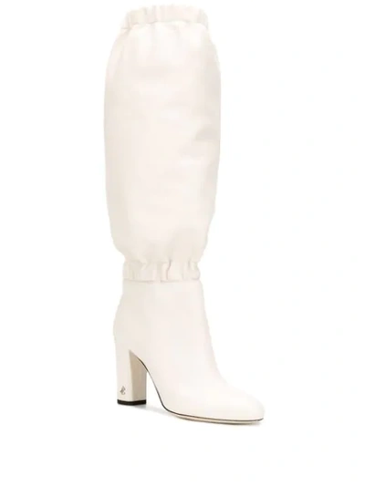 Shop Jimmy Choo Maxyn 85 Boots In White