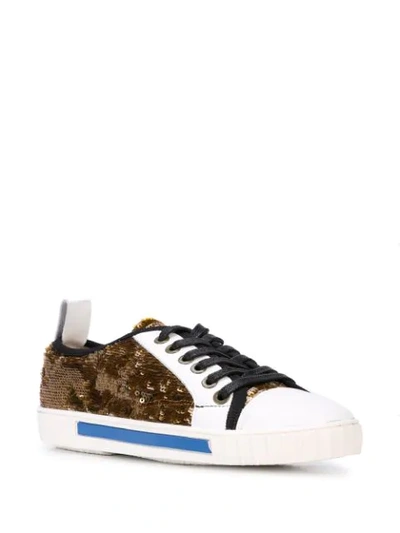 Shop Carven Sequin Sneakers In Brown