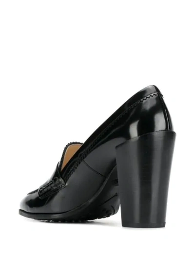 Shop Tod's Loafer Style Pumps In Black