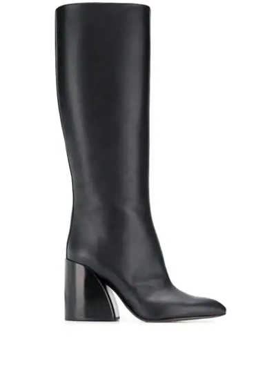 Shop Chloé Wave Boots In Black