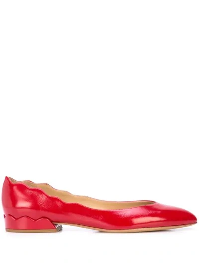 Shop Chloé Slip-on Ballerina Shoes In Red