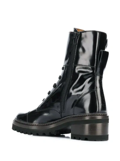 Shop See By Chloé Mallory Biker Boots In Black