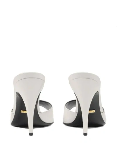 Shop Gucci Slip-on Stiletto Sandals In White