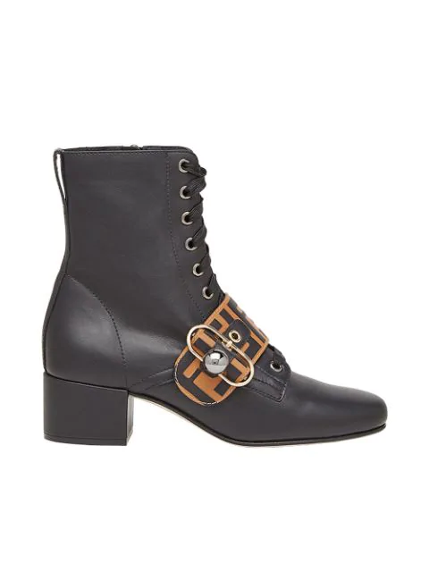 fendi ff motif ankle boots