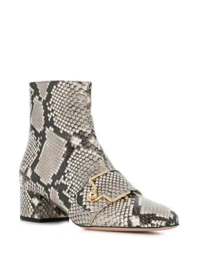 Bally Ankle Boot 'maggye' In Snake Look Grey/multi In 3003 Roccia