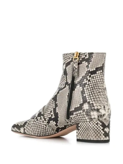 Bally Ankle Boot 'maggye' In Snake Look Grey/multi In 3003 Roccia