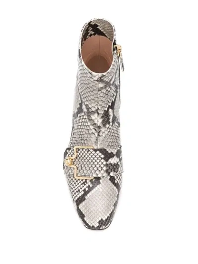 Bally Ankle Boot 'maggye' In Snake Look Grey/multi In 3003 Roccia