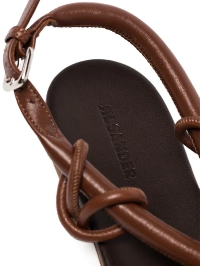 Shop Jil Sander Rope-style Sandals In Brown