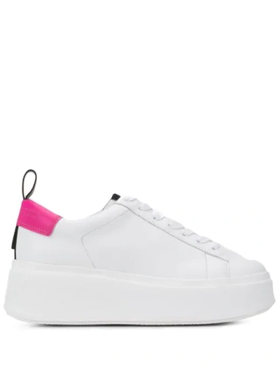 Ash Neon Heel Platform Sneakers In White