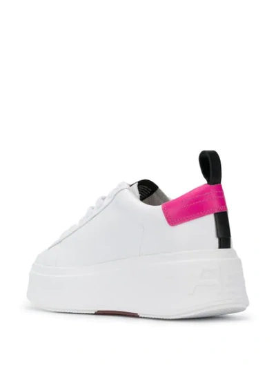 Shop Ash Neon Heel Platform Sneakers In White