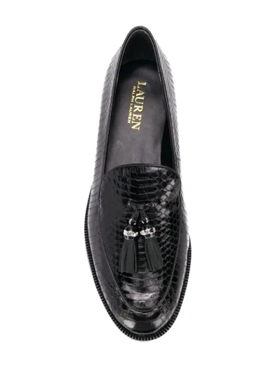 Shop Ralph Lauren Tassel Loafers In Black
