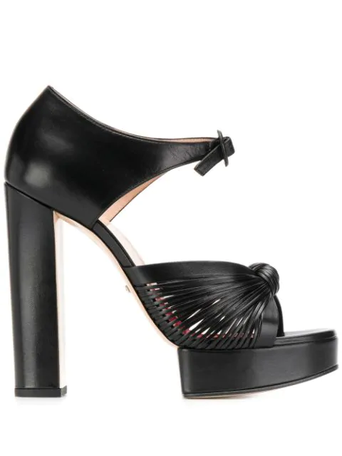 gucci black leather sandals