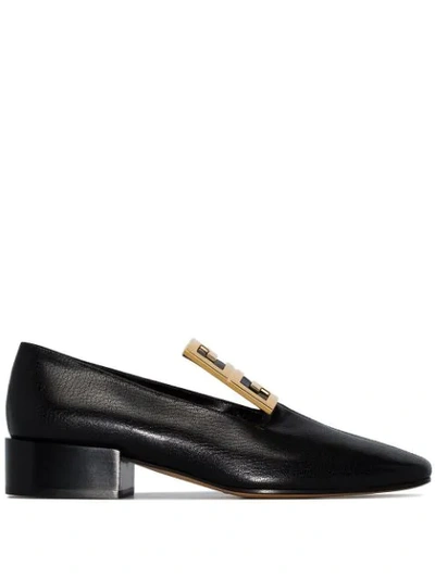 Shop Givenchy 4g Buckled Loafers In Black
