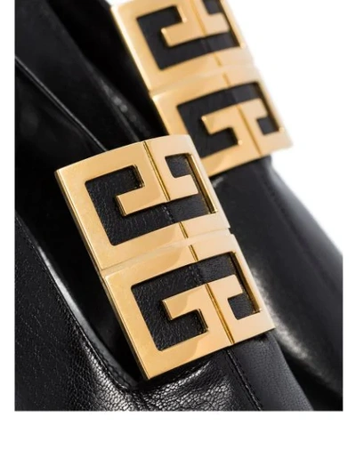 Shop Givenchy 4g Buckled Loafers In Black