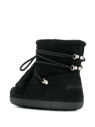 Shop Dsquared2 Suede Snowboots In Black