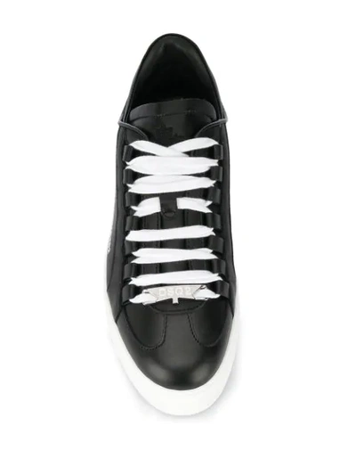 Shop Dsquared2 Maple Leaf Sneakers In M002 Nero Rosso