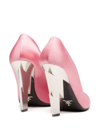 Shop Prada Thunder Heel Pumps In Pink