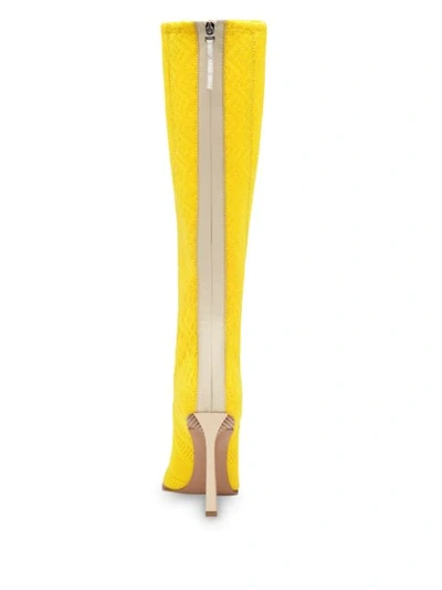 Shop Fendi 'stivale' Stiefel In Yellow