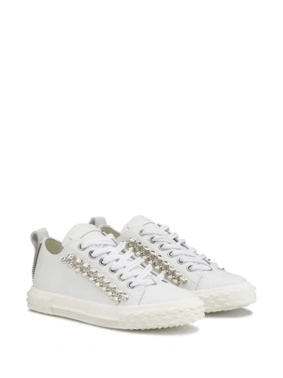 Shop Giuseppe Zanotti Blabber Stud-embellished Sneakers In White