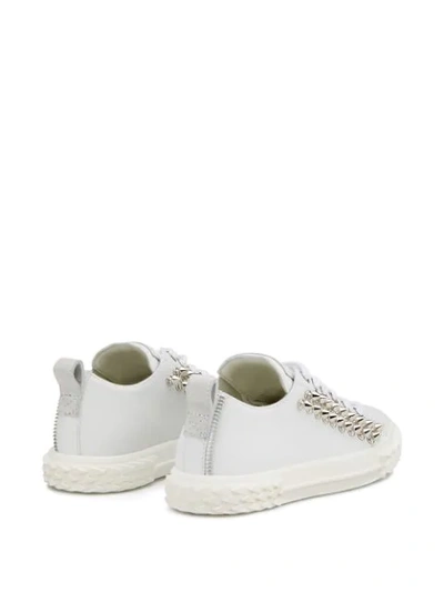 Shop Giuseppe Zanotti Blabber Stud-embellished Sneakers In White
