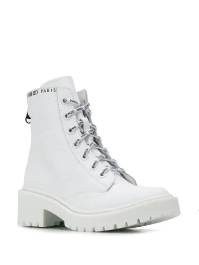 Shop Kenzo Pike Eye Boots In 01 White