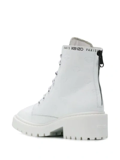 Shop Kenzo Pike Eye Boots In 01 White